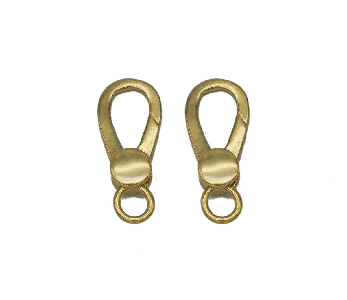 Plain Gold Oval Teardrop Lobster Clasp, Sku#H338