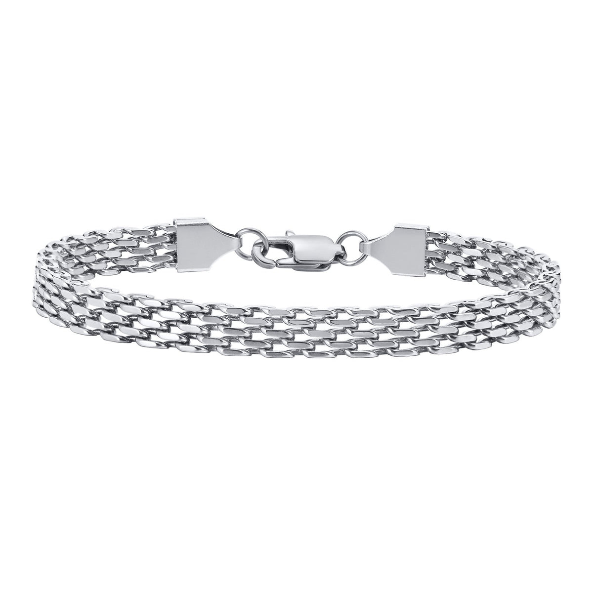European And American Style Titanium Steel Mesh Woven Bracelet Simple Metal Chain 18K Gold