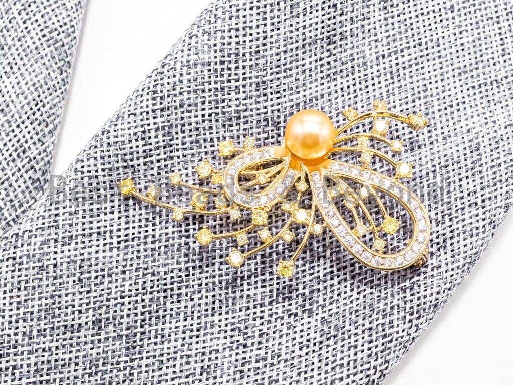 CZ Micro Pave Butterfly Star Brooch Pin,Sku#P25