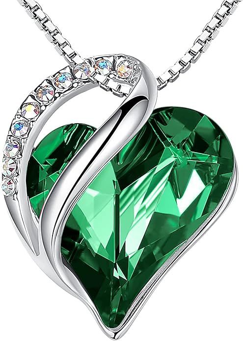 Geometric Heart Of The Ocean Crystal Necklace High-End