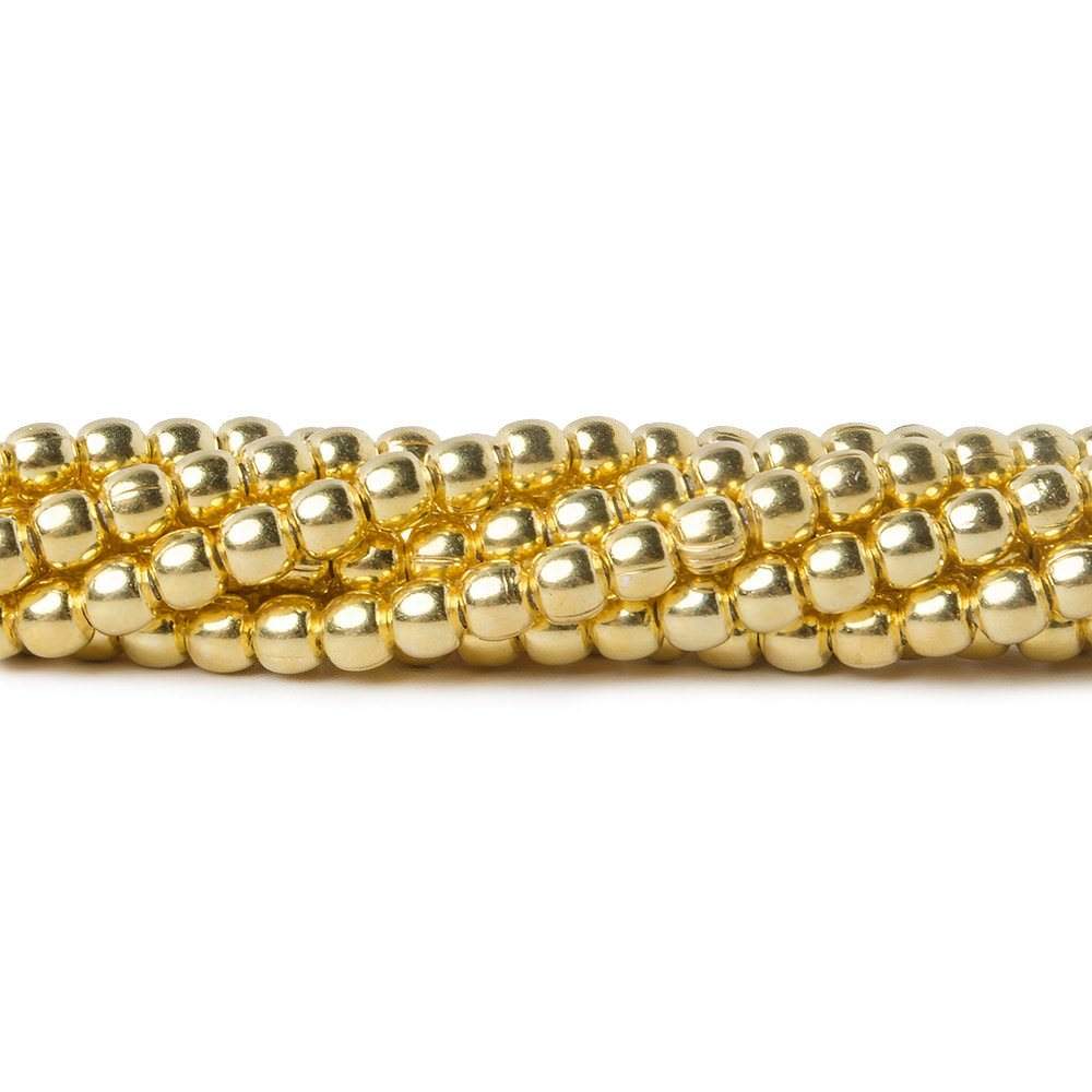 3mm Vermeil Plain Round 8 inch 67 beads