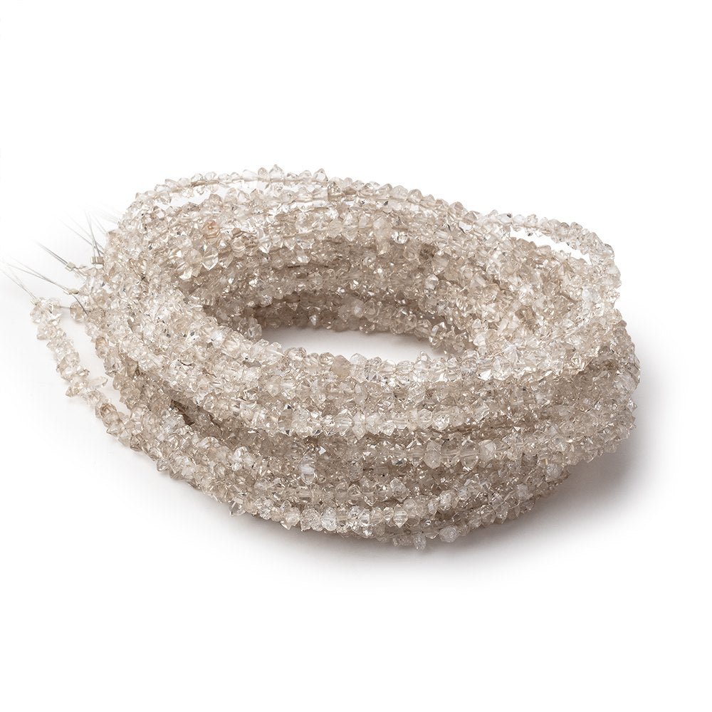 3x2-4x3mm Double Terminated Champagne Quartz 16 inch 150 beads