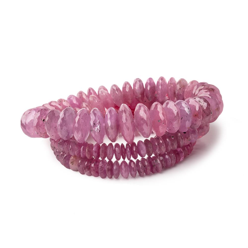 4-13mm Ruby German Faceted Rondelle Beads Glass Filled 16 inch 145 pieces
