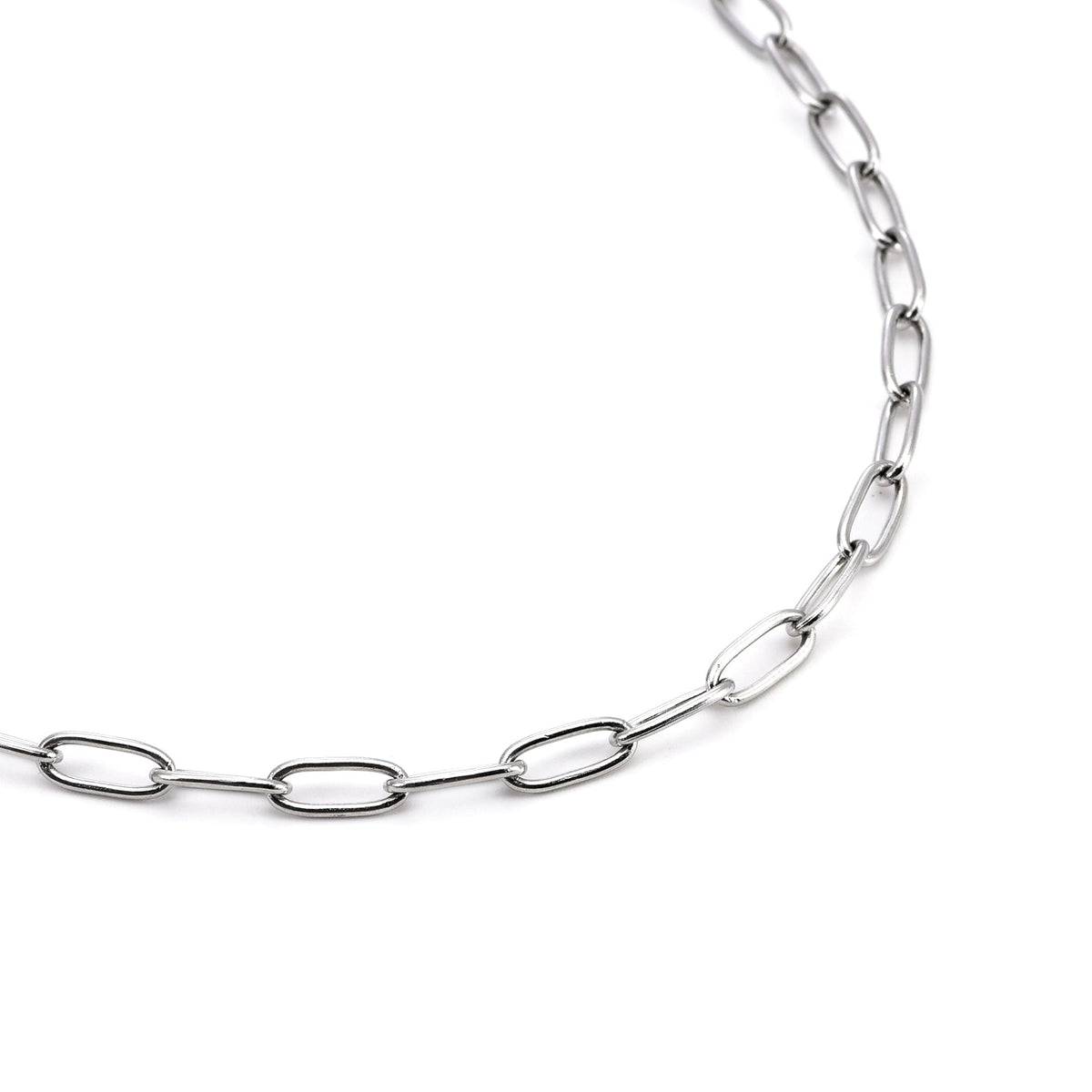 C400W B.Tiff 2 Clasps Oval Paperclip Link Chain Necklace/ 32"
