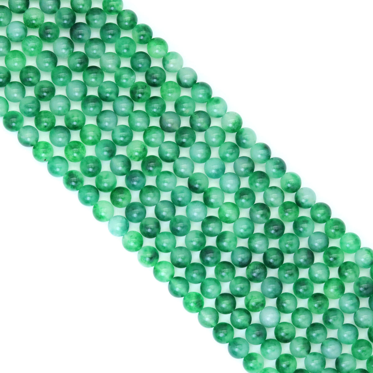 Green Jade Round Smooth Beads, Sku#U2017