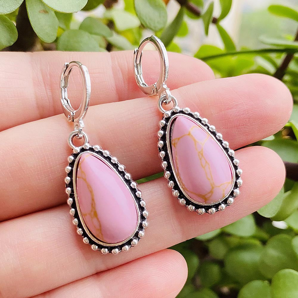 Ethnic-style Vintage Turquoise Earrings For Women