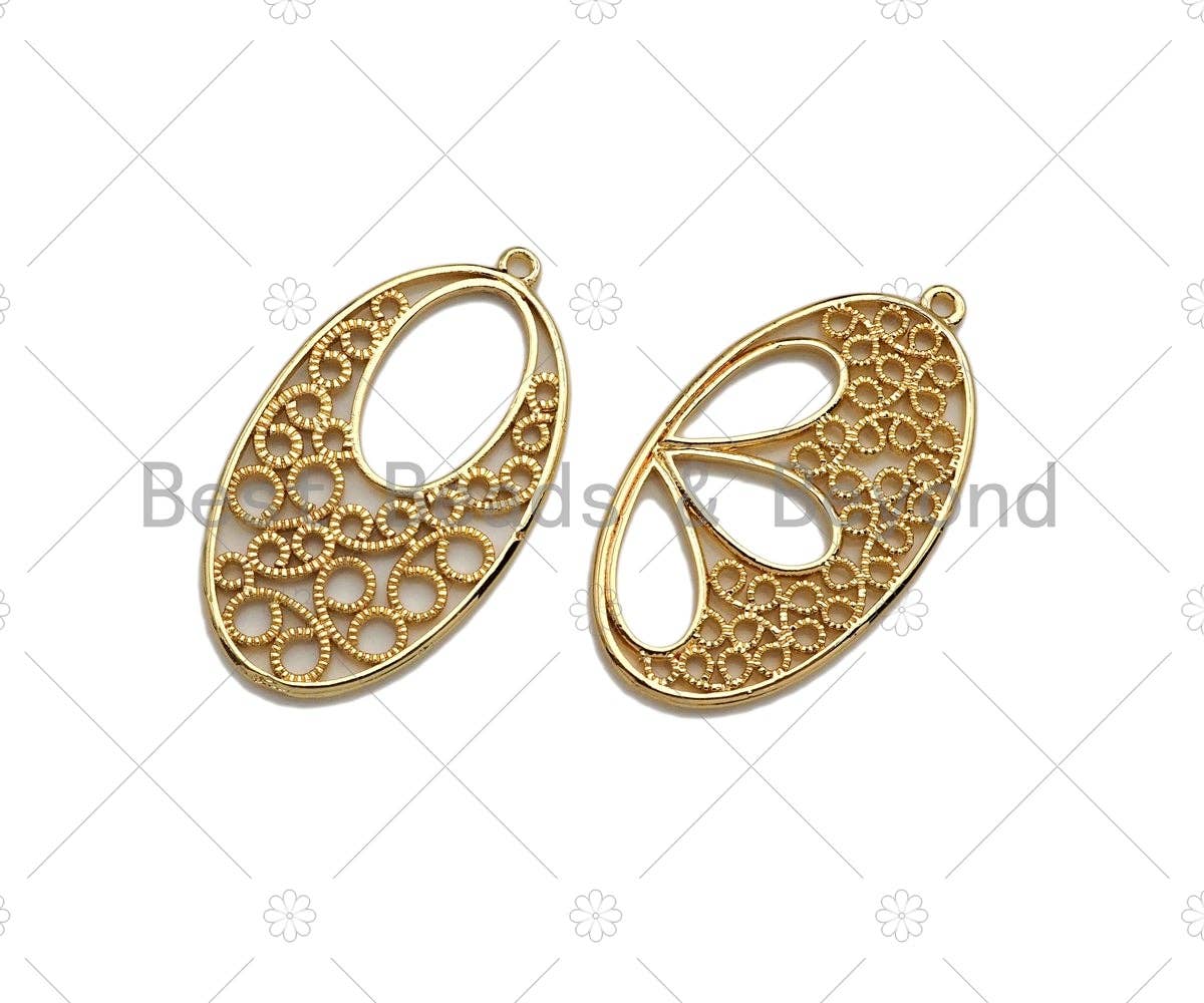 Filigree Gold Lacy Charm, Oval/Teardrop/Star/Heart Diamond Shape Brushed Gold Charm, Wire Charm, sku#CP11C