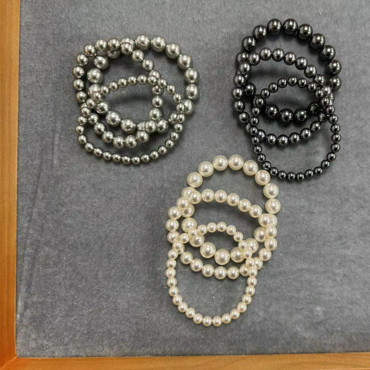 Three-color Pearl Bracelet For Women