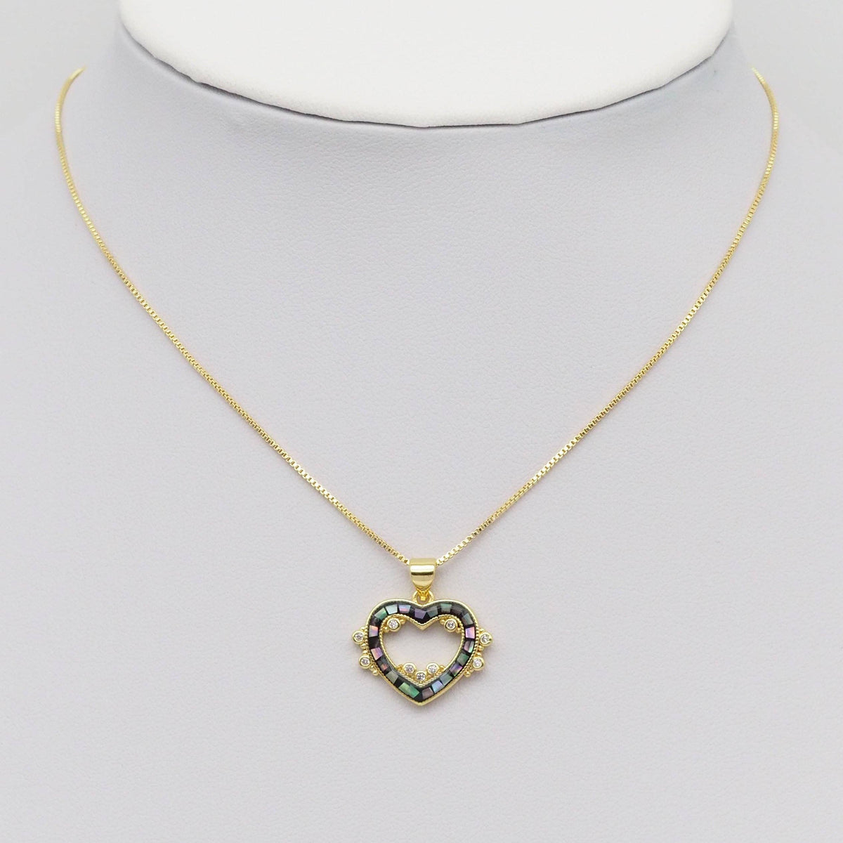 Abalone Pink White Mother of pearl Heart Charm, Sku#LX392