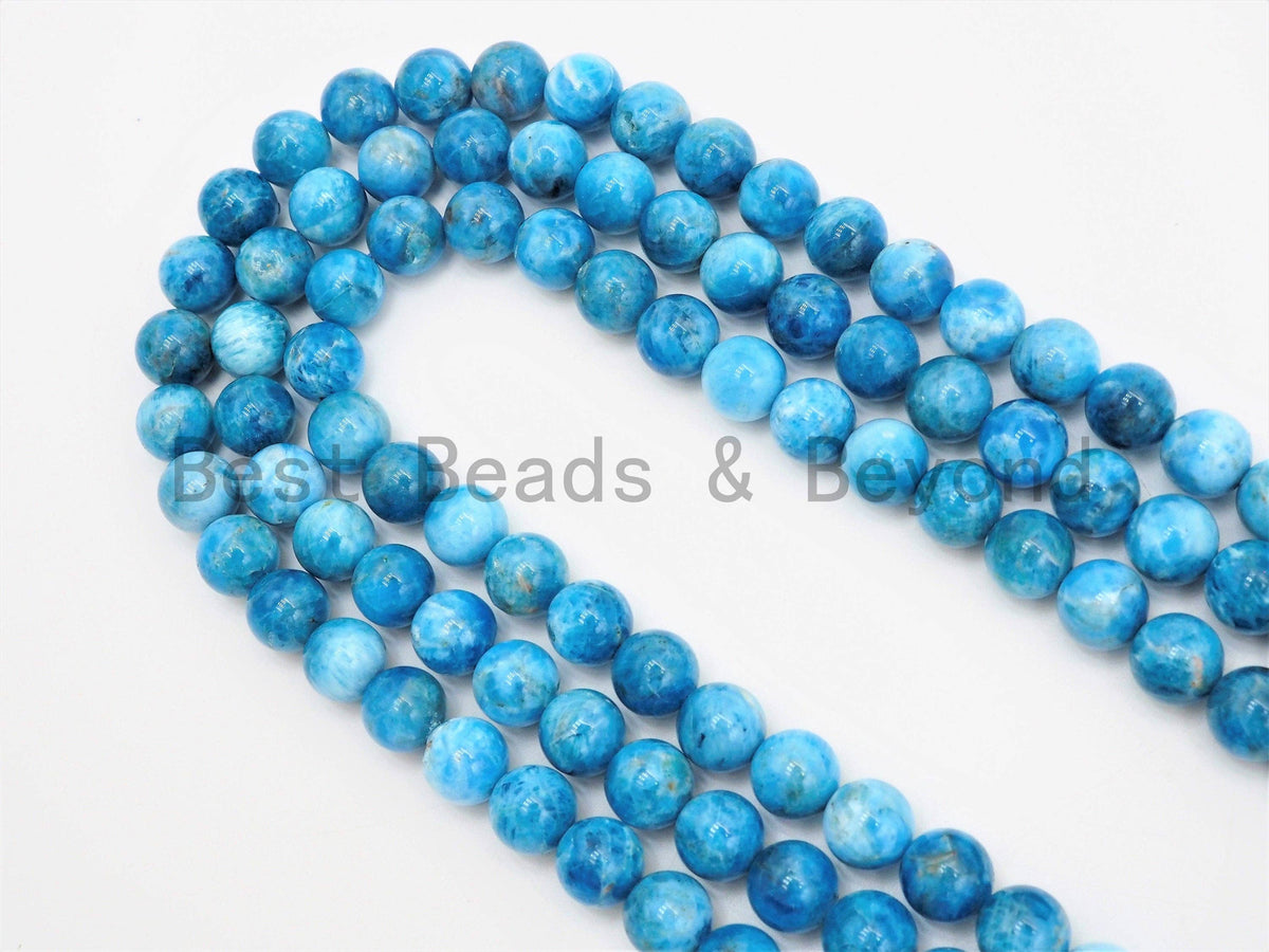 High Quality Natural Apatite Smooth beads, 6mm/8mm/10mm/12mm Round Apatite beads,15.5inch full strand, SKU#U355