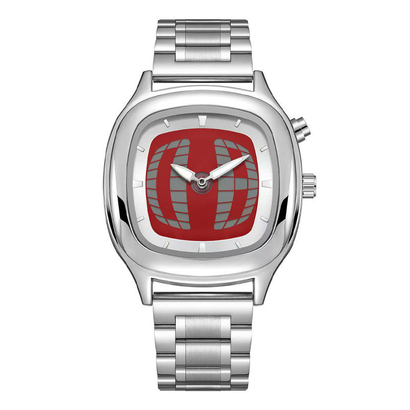 Retro-style Digital Display Watch With Hands And Numbersexclusive Trendy Quartz Timepiece