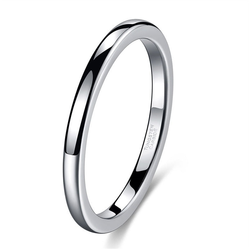 Sleek Unisex Polished Tungsten Carbide Ring That Wont Fade
