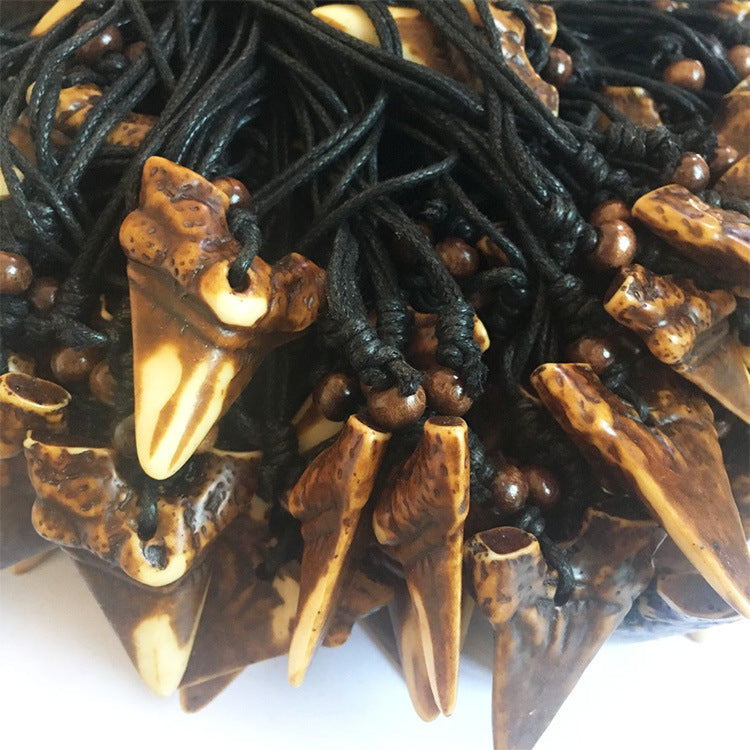 Vintage Resin Tooth Tourist Area Souvenir Small Pendants