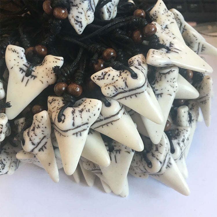 Vintage Resin Tooth Tourist Area Souvenir Small Pendants