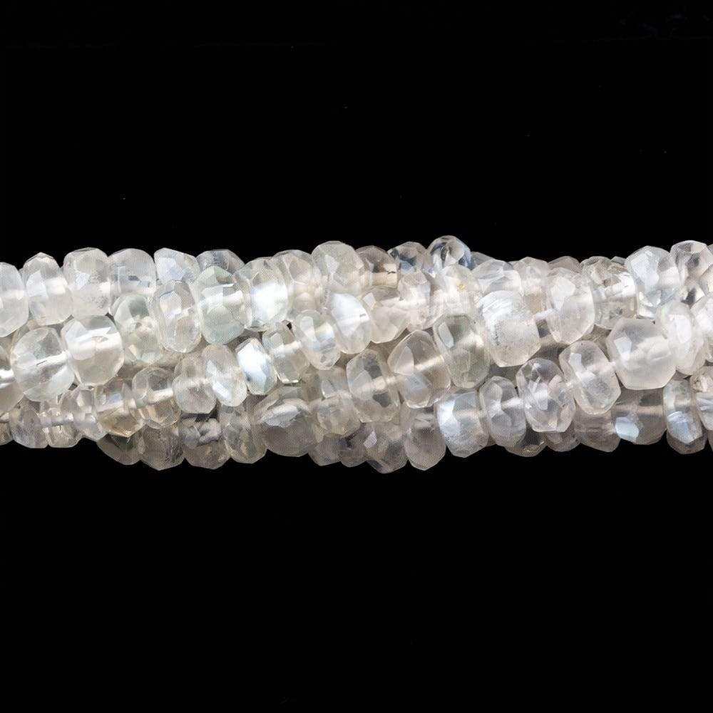 4.5mm Ceylon Moonstone Faceted Rondelle Beads 14 inches 130 pieces