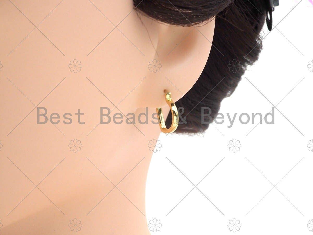 Gold Heart Stud Earrings, Sku#LD63