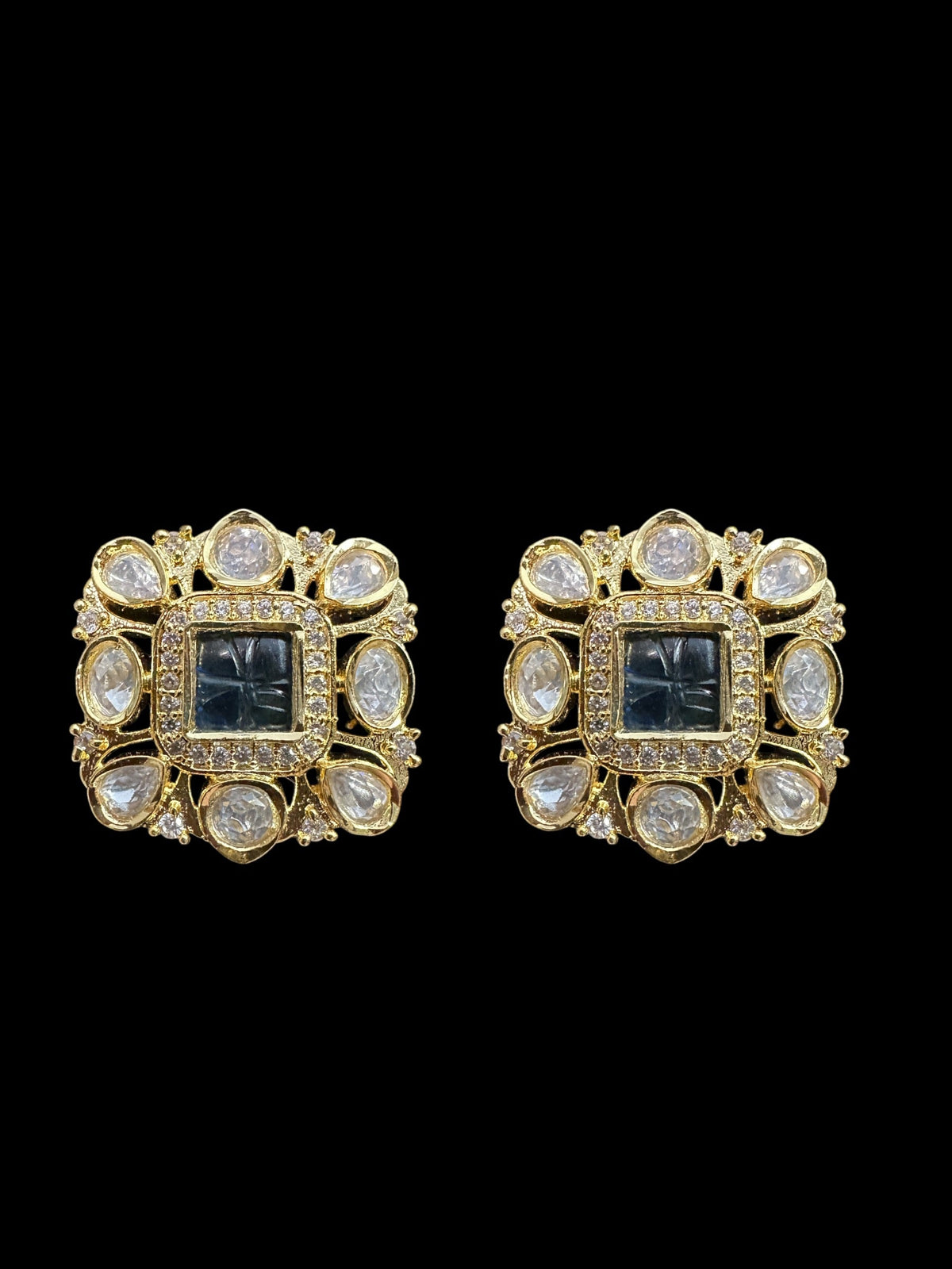 ET524  Gold plated polki tops ( READY TO SHIP)