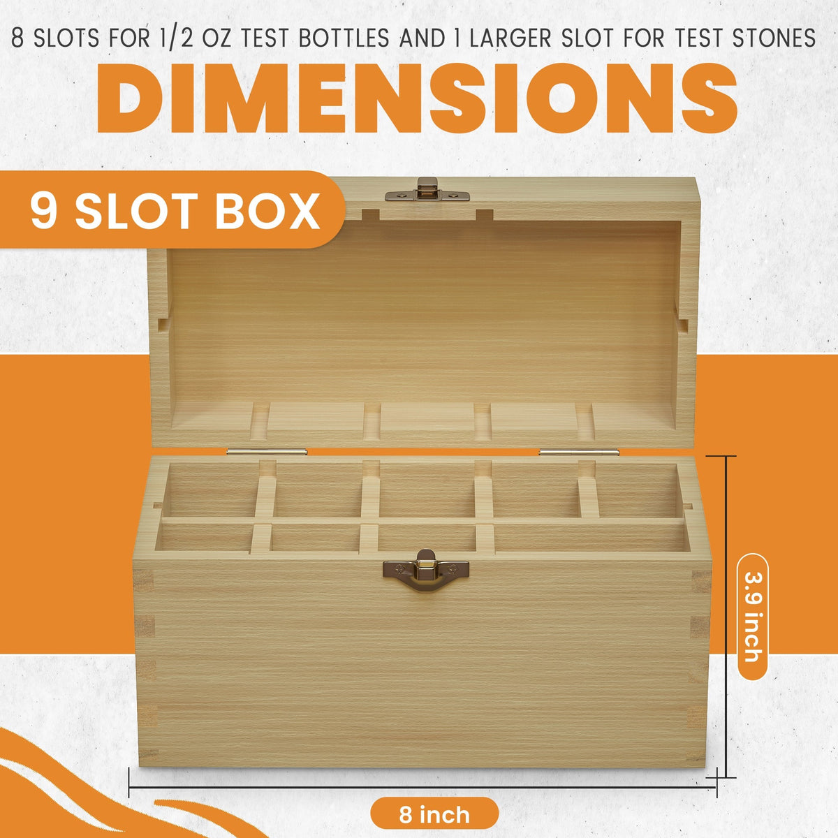 Gold, Silver, & Platinum Testing Kit 10K-24K Acids Magnifier Cloth & Bamboo Storage Box JSP & GTE