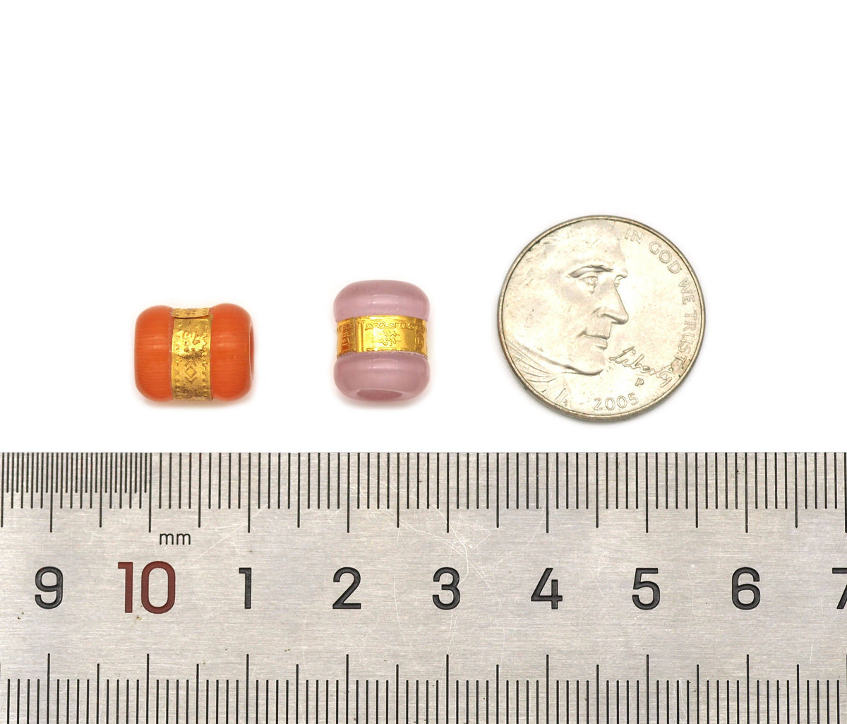 Cat's Eye Large Hole Spacer Beads, Sku#LX22c