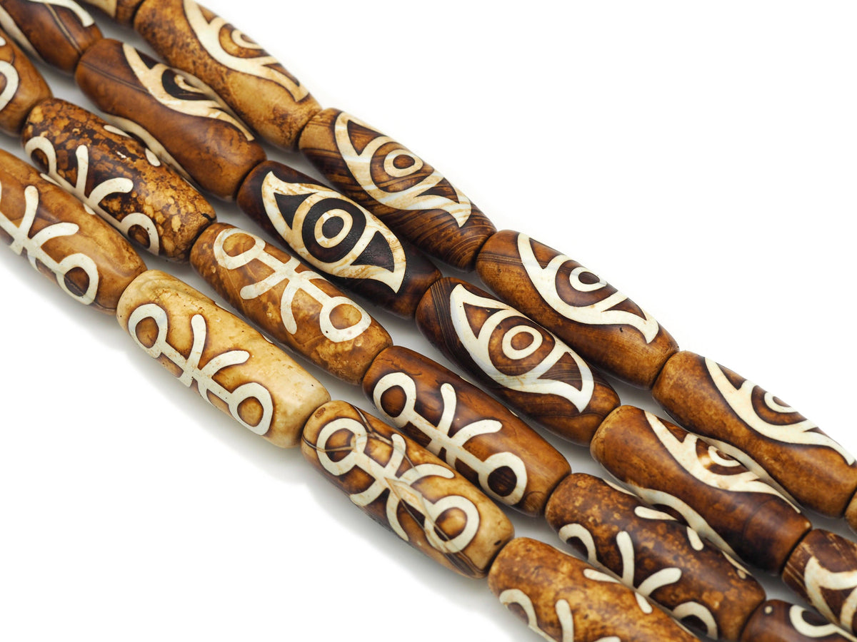 Natural Brown Tibetan Agate Spacer Beads, Sku#U1339