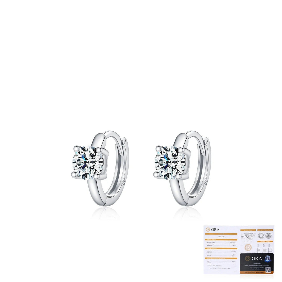 Geometric D-Color VVS1 Moissanite Hoop Earrings in Sterling Silver – Lightweight Luxury Design