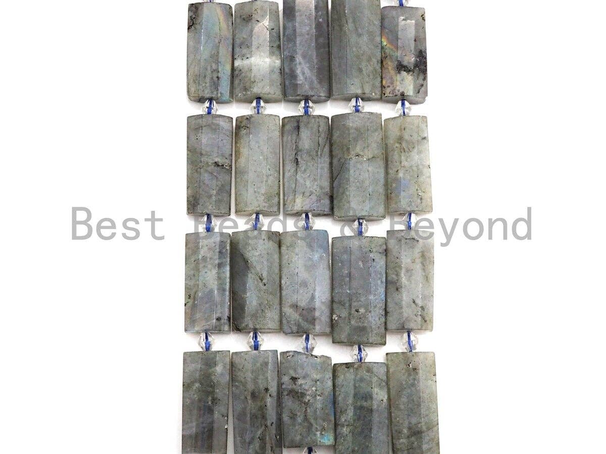 High Quality Natural Labradorite Pillow Shape Beads, Natural Labradorite beads, 13x26mm, sku#U679