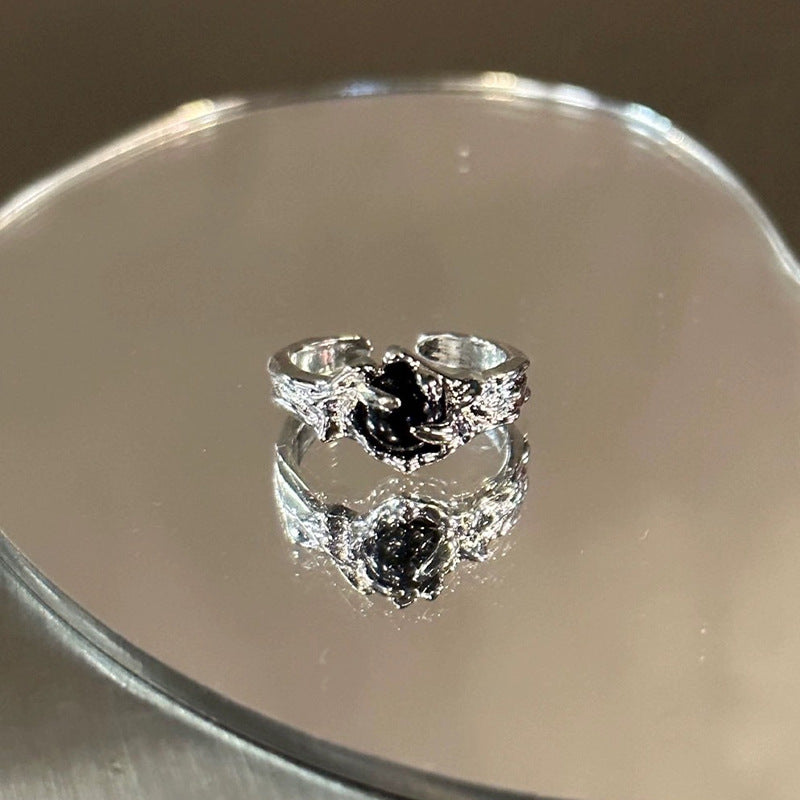 Original Dark Style Thorn Ring For Women & Men, Niche Design Texture Couple Ring, Fashion Open Adjustable Ring