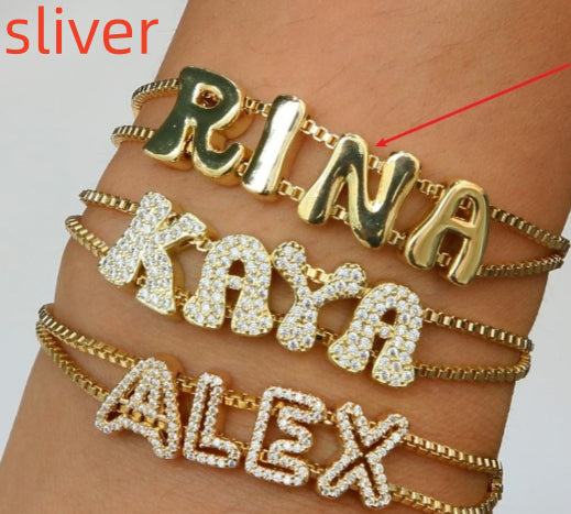 Personalized Bracelet Made By Combining English Letters Diy To Create A Name
