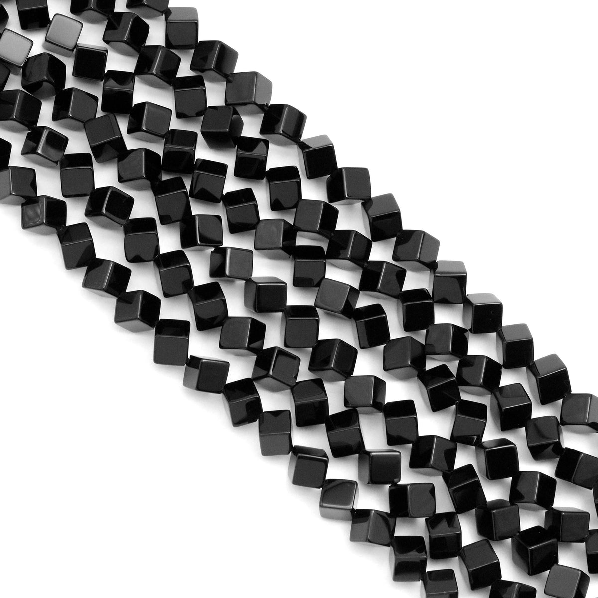Smooth Diamond Shape Black Onyx Beads, Sku#Q42