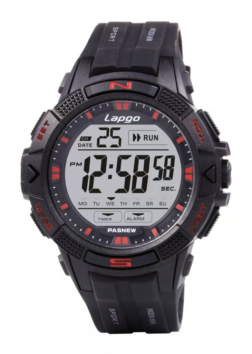 Waterproof Shock-resistant Multi-function Digital Sports Watch With Timing Features