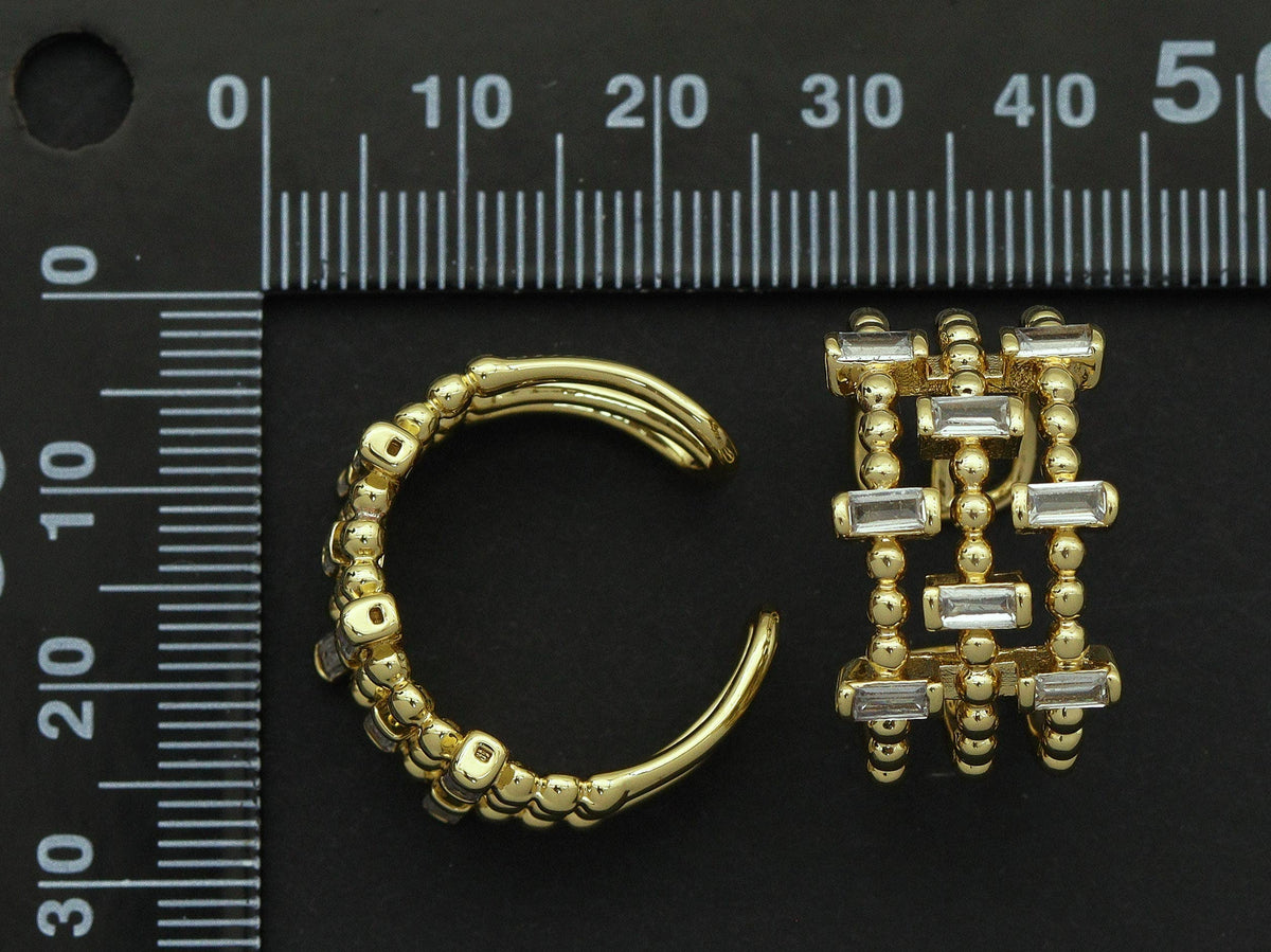 CZ Triple Wrap Adjustable Ring, Sku#LD226C