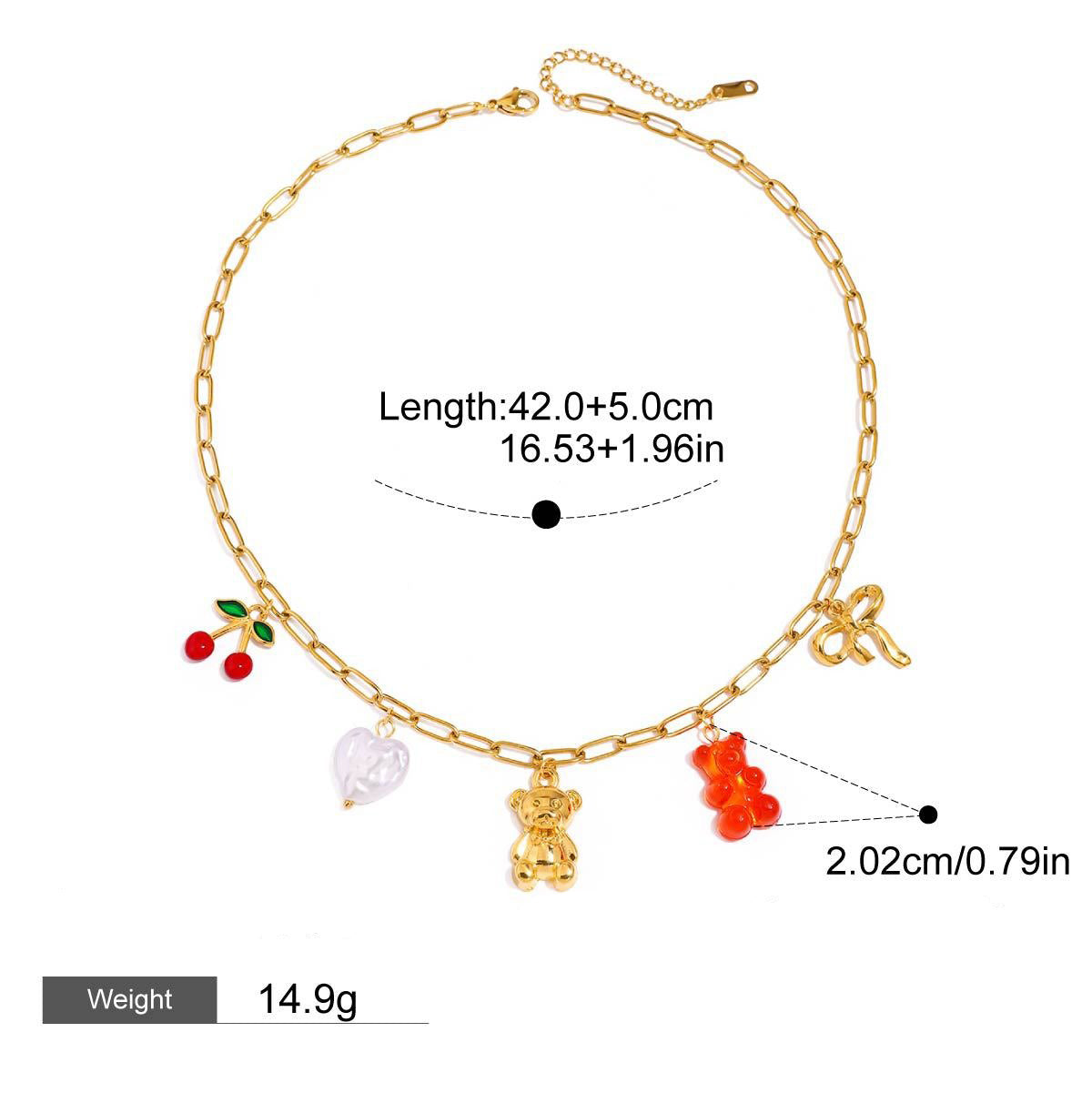 18K Gold Geometric Design Trendy Personality Necklace
