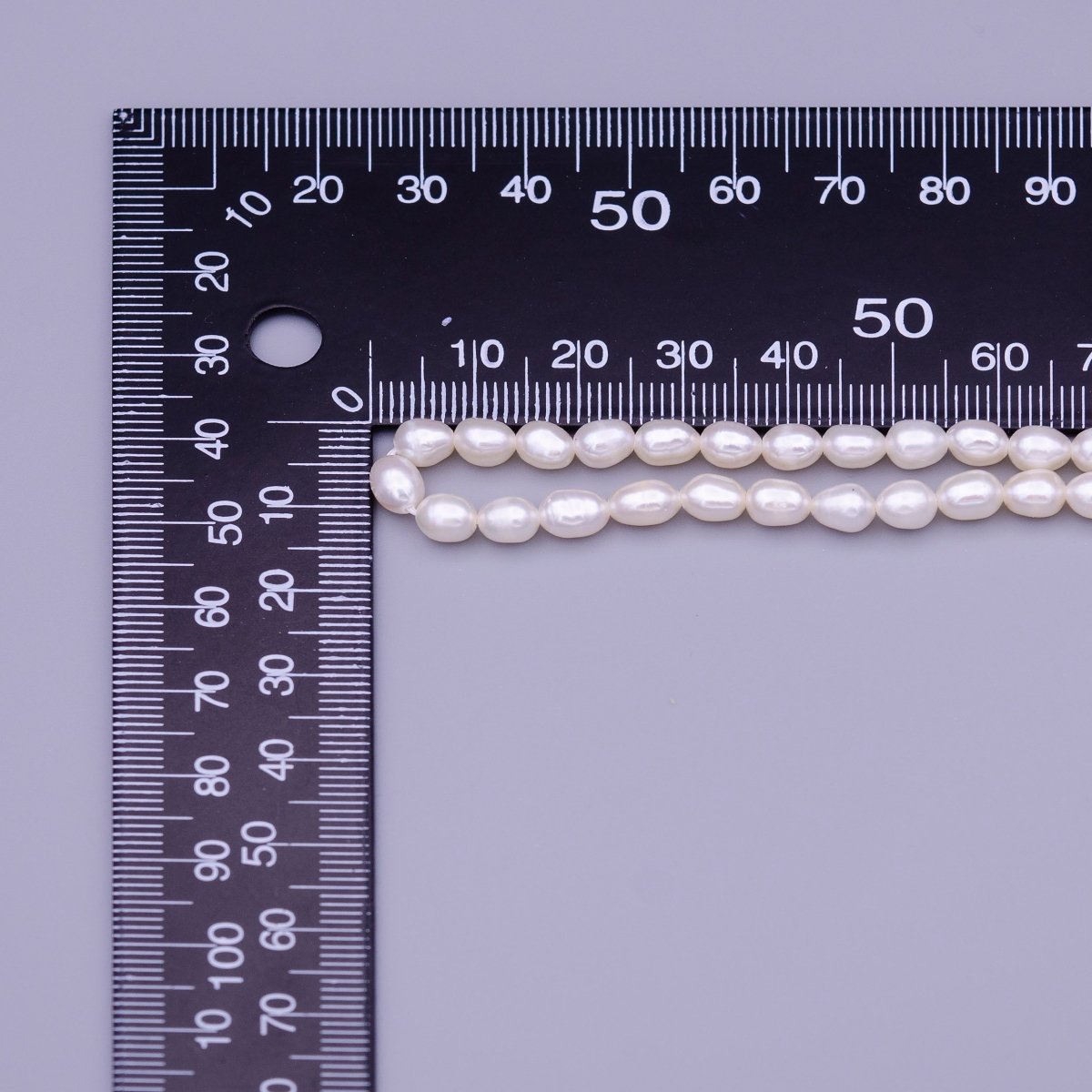 4mm - 5mm AAA Oval Natural Freshwater Pearl 61pcs Full Strand Beads | WA-1316 Clearance Pricing