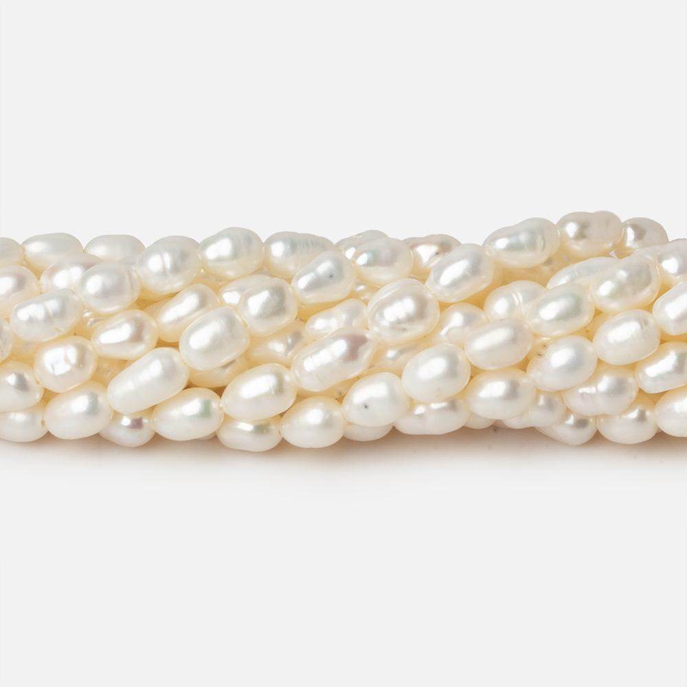 3x2mm Cream White Petite Baroque Freshwater Pearl 14.5 inch 127 pieces AA