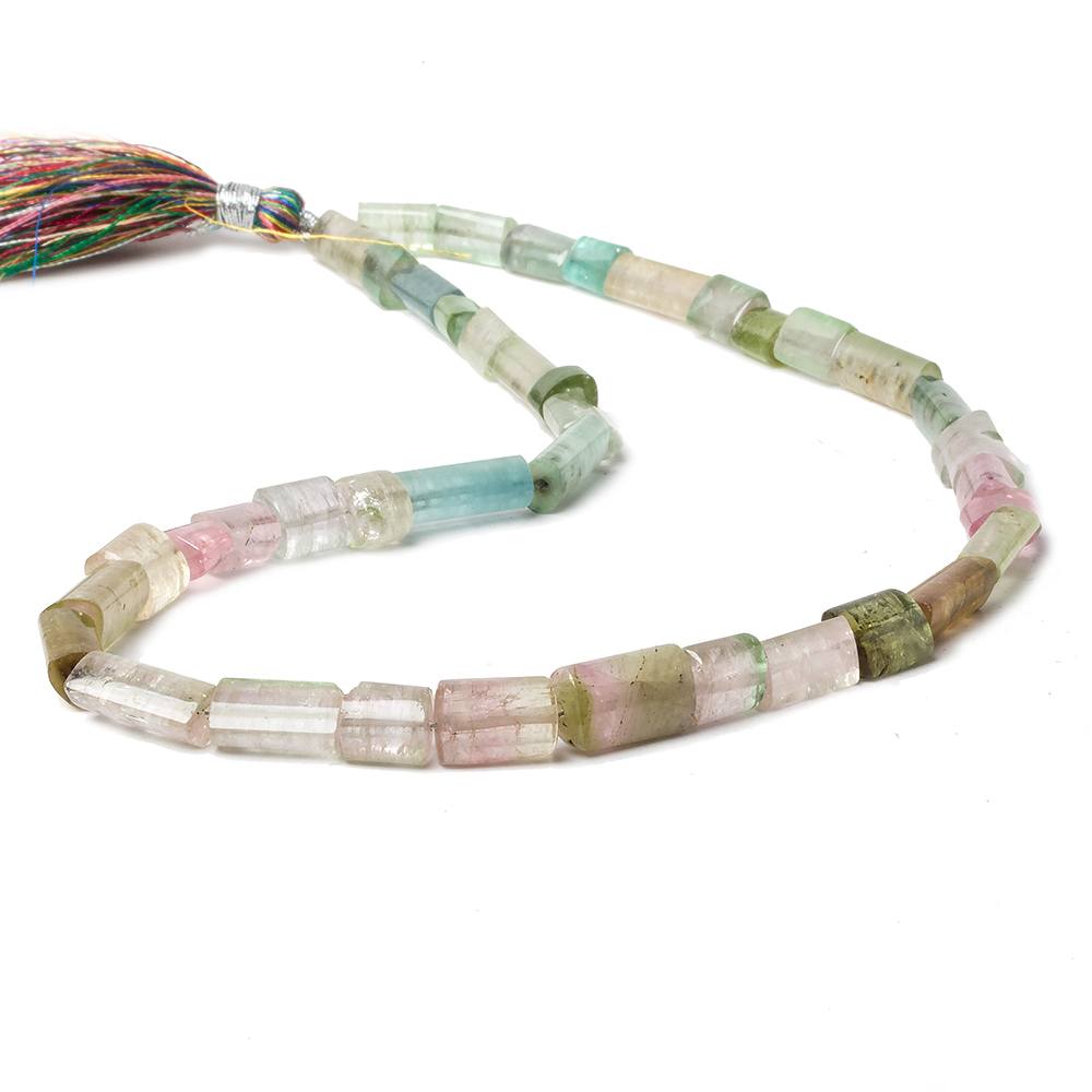 4x5-15x5mm Multi Color Tourmaline plain tube beads 16 inch 42 pieces A Grade