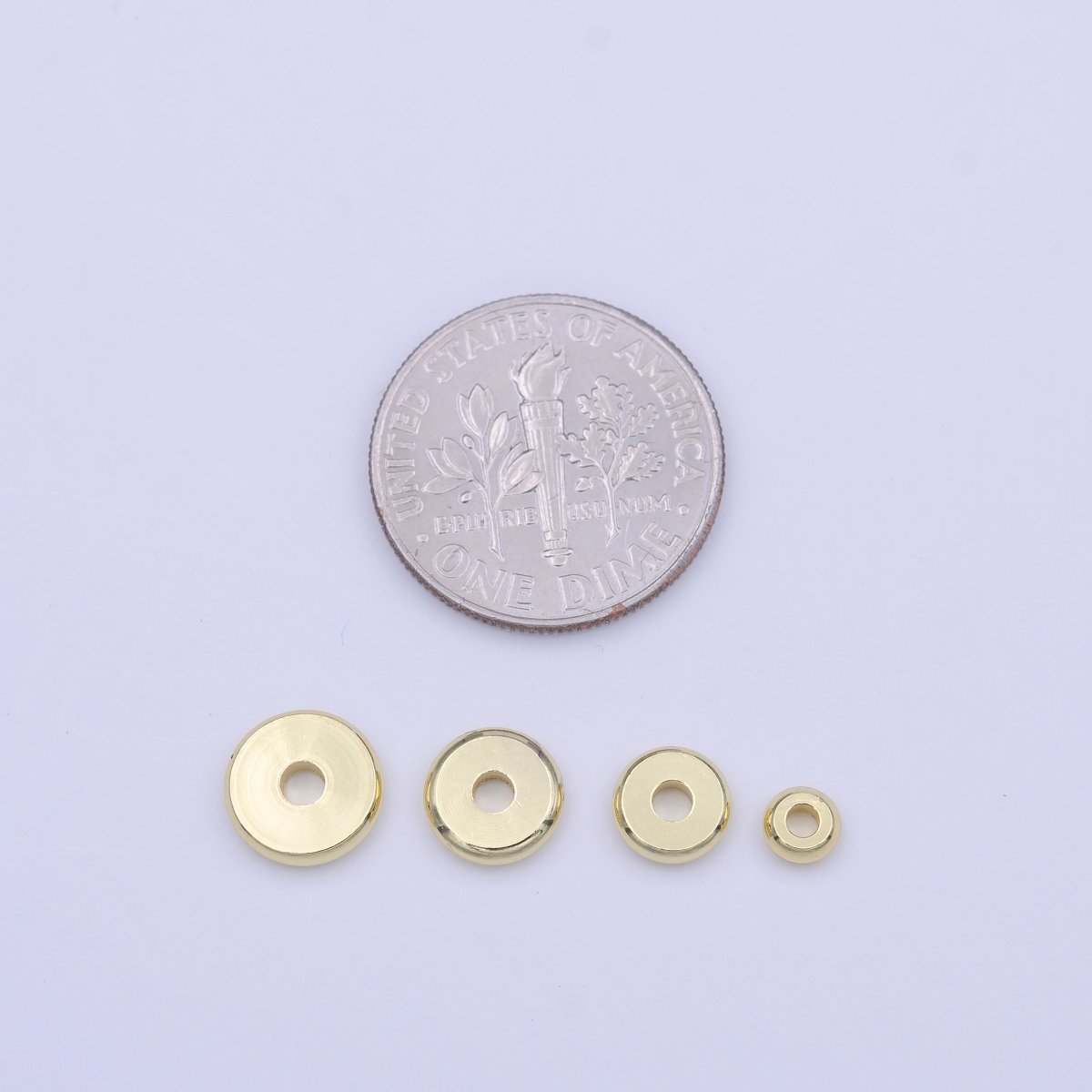 50 Pieces Gold Thin 3mm, 4mm, 5mm, 6mm, 8mm Spacer Bead Jewelry Making Supply | B-145 B-498 B-220 B-499 B-502 B-603