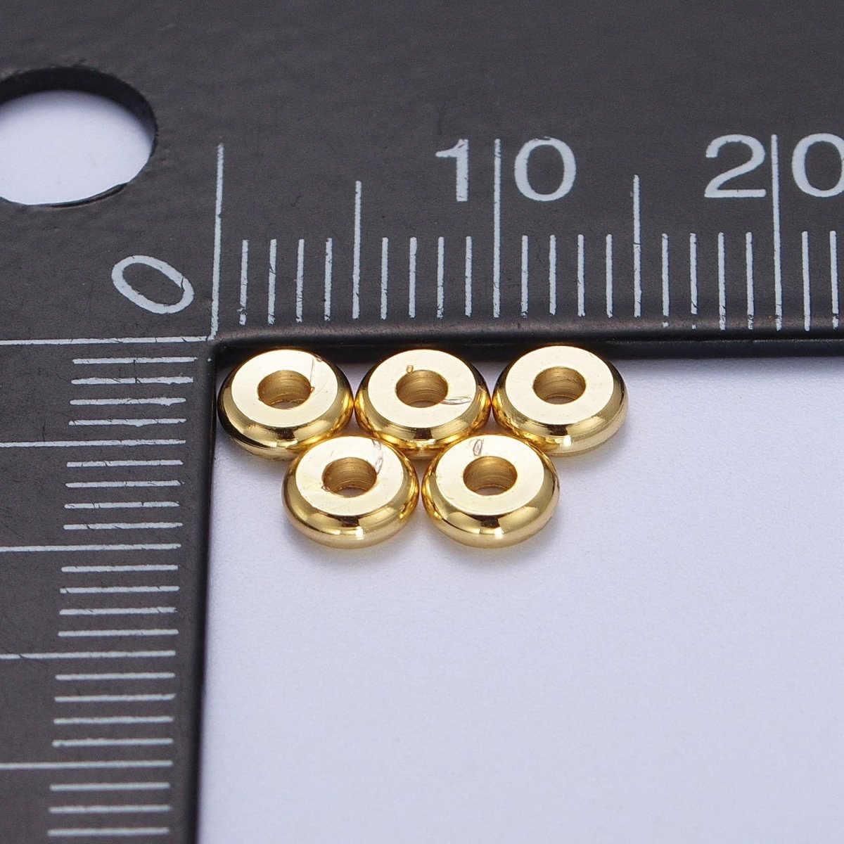 50 Pieces Gold Thin 3mm, 4mm, 5mm, 6mm, 8mm Spacer Bead Jewelry Making Supply | B-145 B-498 B-220 B-499 B-502 B-603