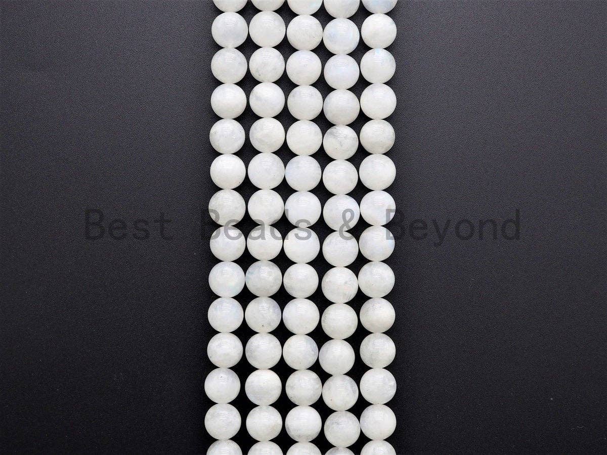 High Quality Natural Moonstone Round Smooth  beads,6/8/10/12/14mm Sparkly White Gemstone Beads, White Moonstone, 16inch strand, SKU#U416