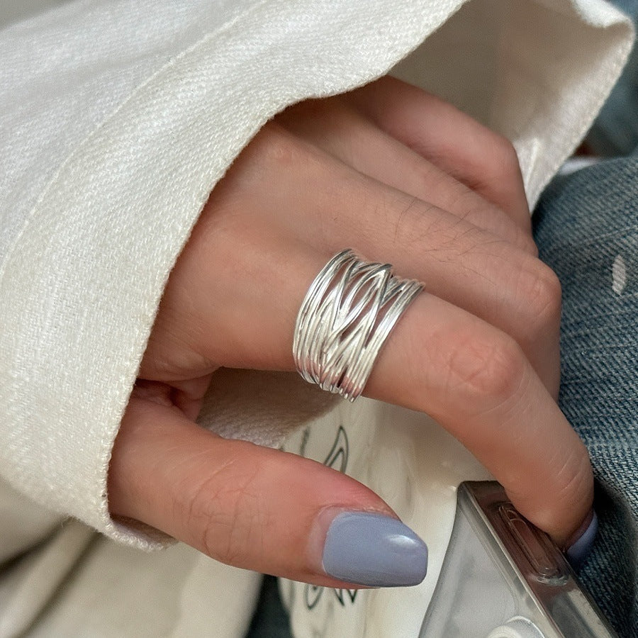 S925 Silver Women Rings, Unique Design Non-Fading Minimalist Jewelry