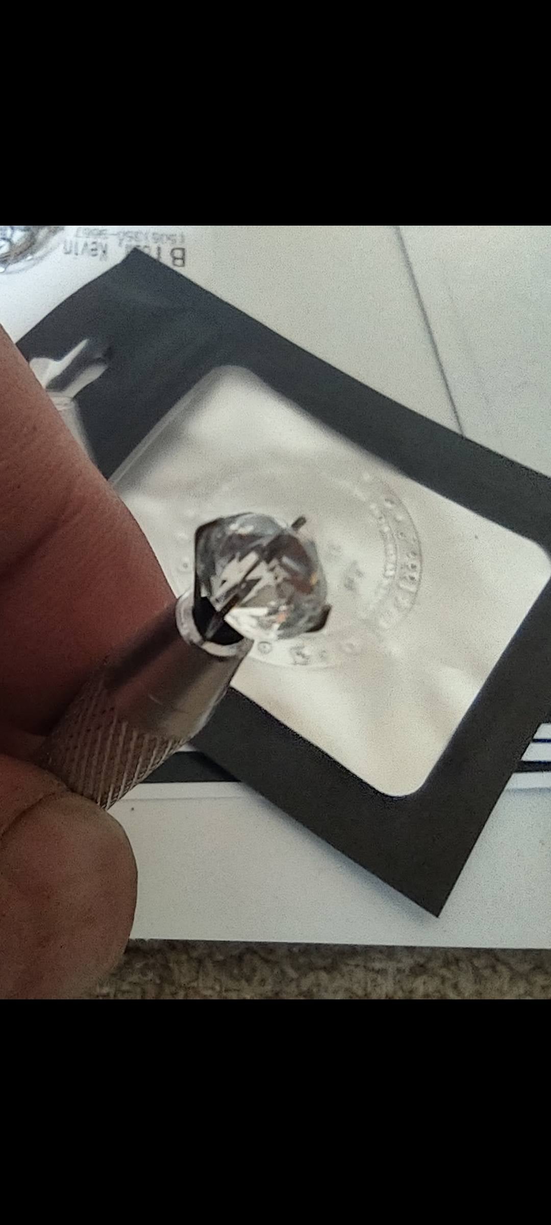 * Rare GIA Certified 2.5ct Cushion Cut Strass Gemstone 4 Engagement Wedding Ring