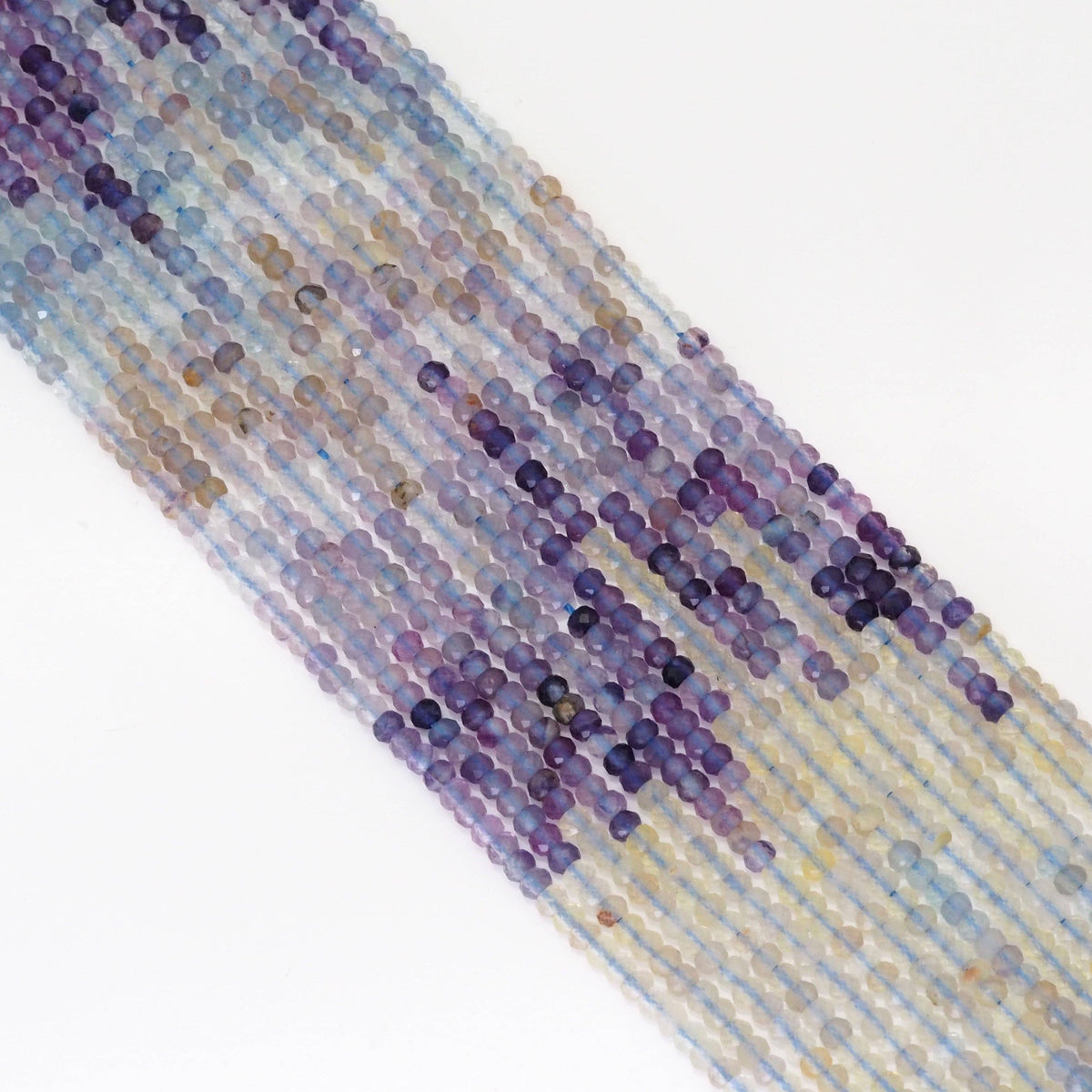 2x3mm Multicolor Fluorite Faceted Rondelle Beads, Sku#U1703