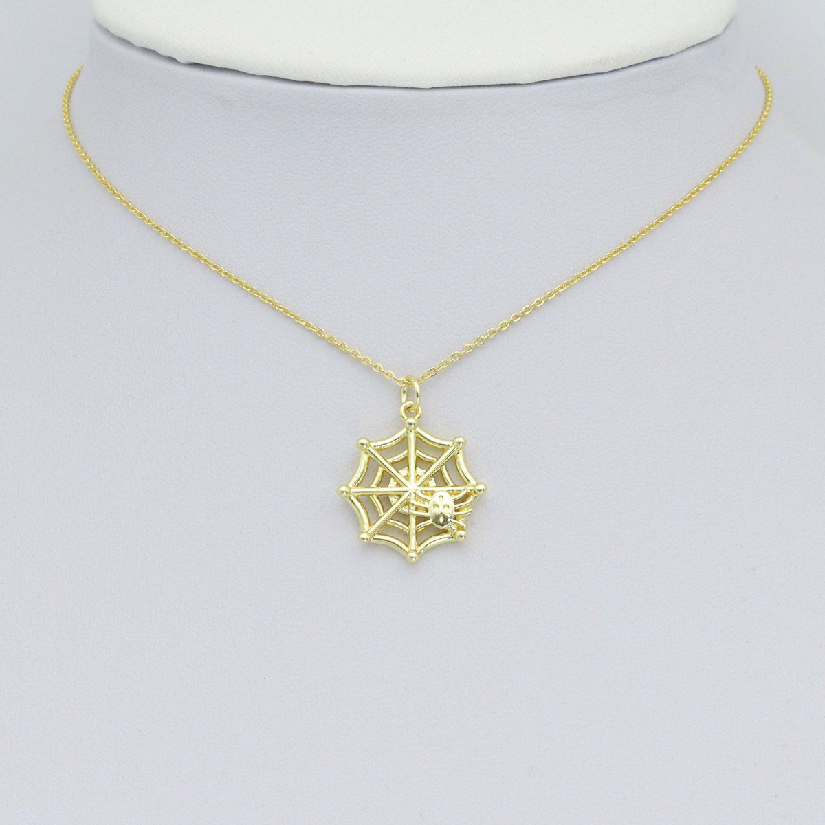 Spider On Spider Web Charm Pendant, halloween charm, Sku#LK1104
