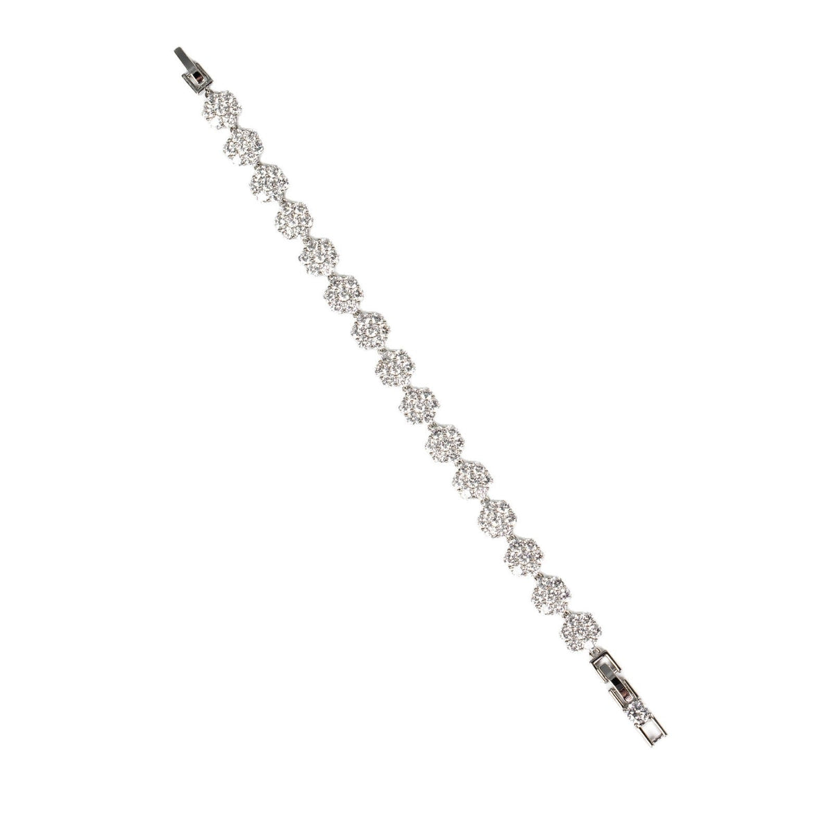 S925 Silver & Cubic Zirconia Camellia Bracelet