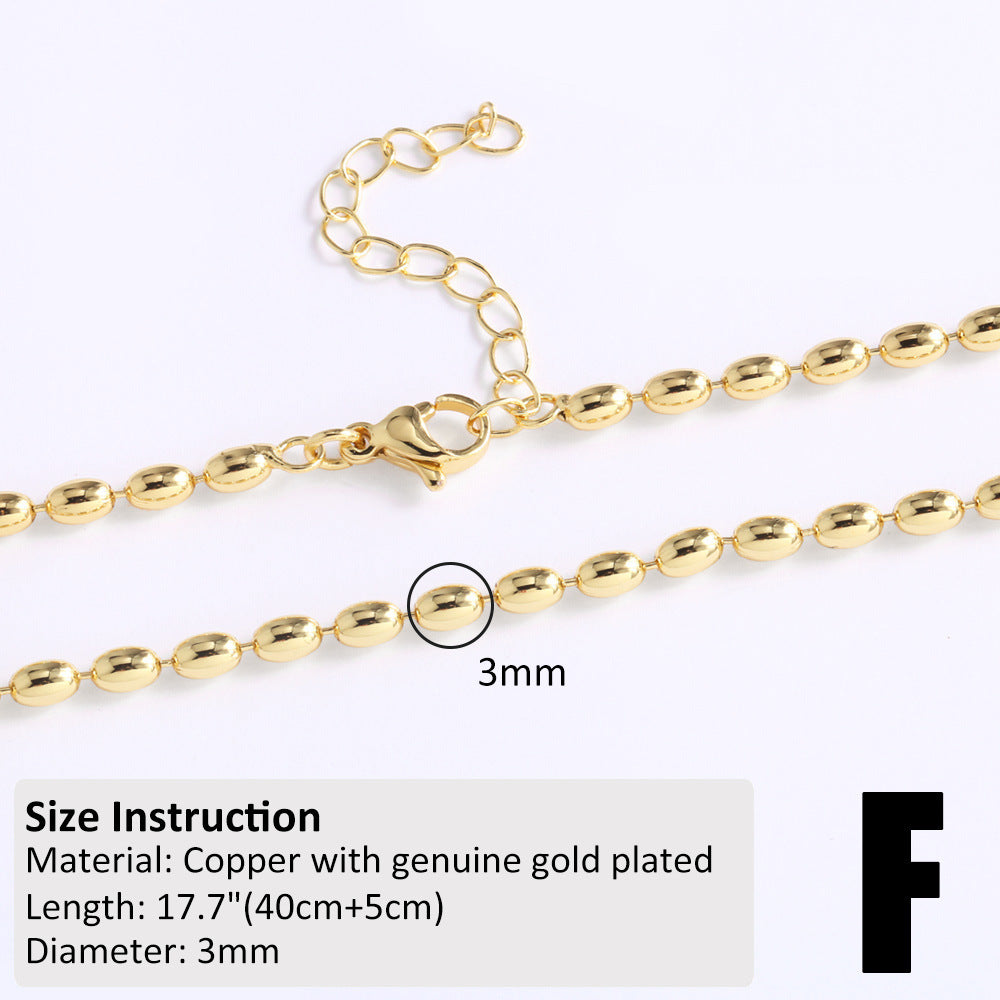 Copper-plated 18k Gold DIY Hip-hop All-match Chain Necklace