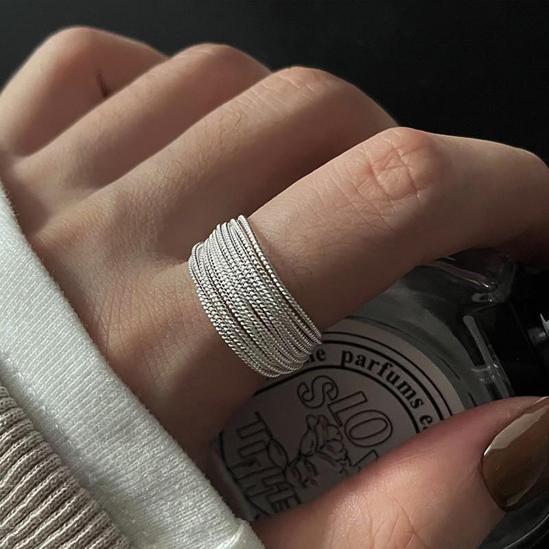 925 Sterling Silver Irregular Plain Band Ring For Women, Minimalist INS Style, Non-Tarnish Versatile Stackable Finger Rings