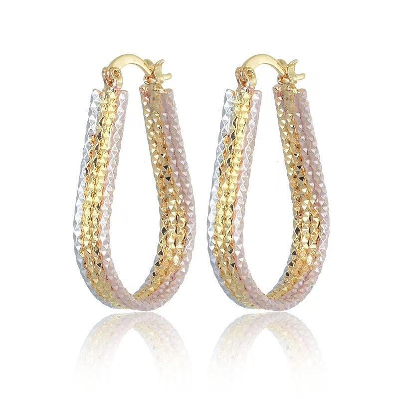 European And American Trendy Womens Copper Earrings