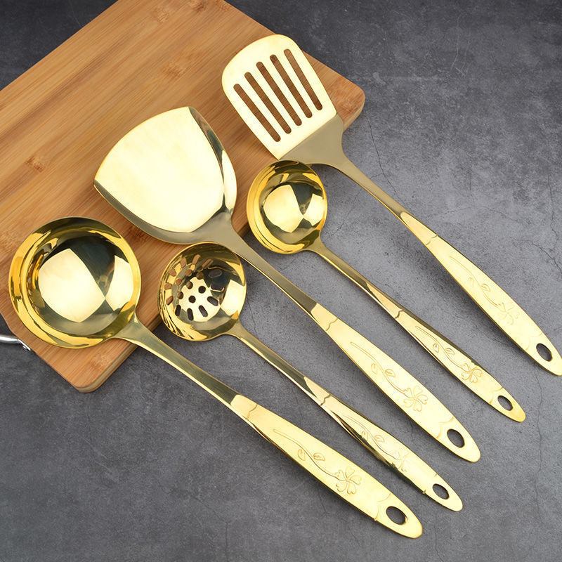 Copper Spoon Kitchen Utensils Set Copper Spatula Copper Soup Spoon Copper Colander Copper Frying Spatula Full Set