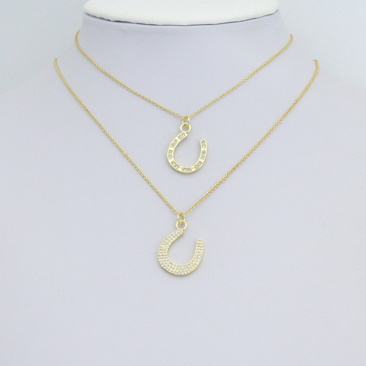 Clear CZ Gold Horseshoe Heart Butterfly Charm Pendant,Sku#LK1253