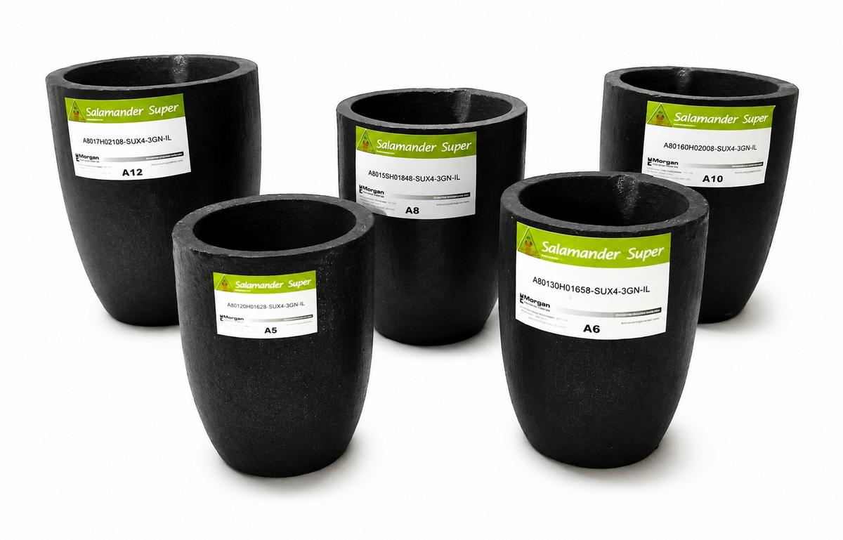 Salamander Crucible Graphite Melting Crucible A0.5, A1, A2, A3, A4, A10 Morgan