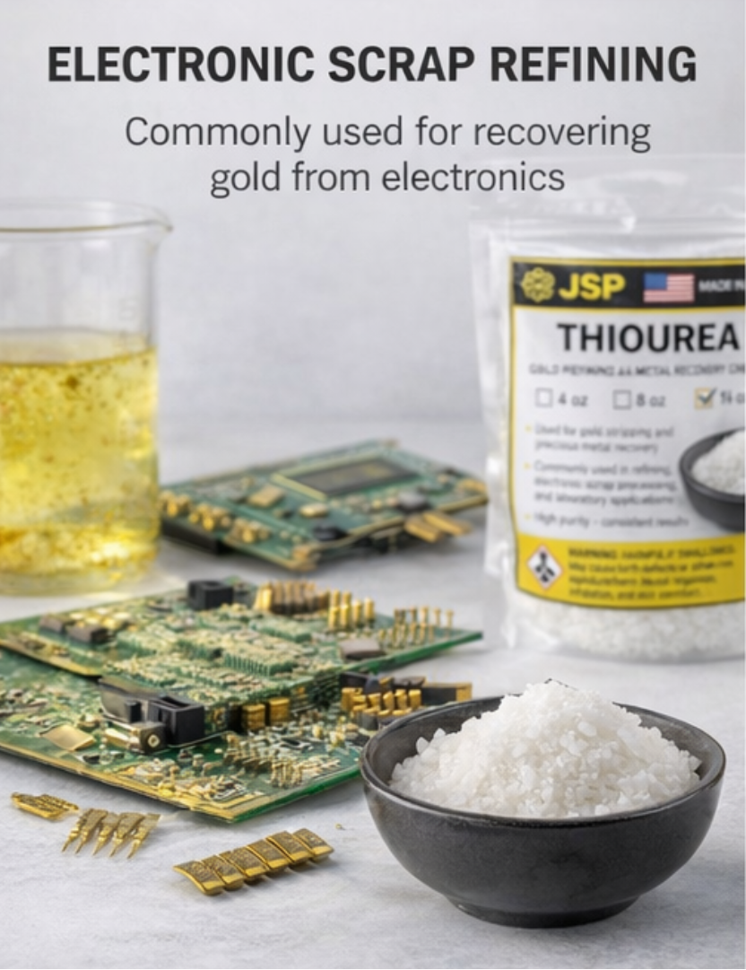 Thiourea 16 oz – Gold Stripping & Precious Metal Refining Chemical